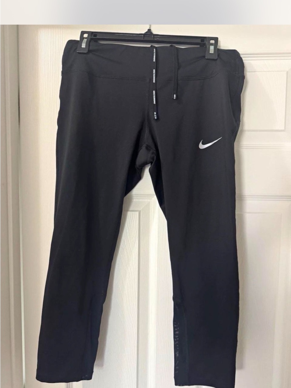 Nike Black Sweat Joggers with White Swoosh